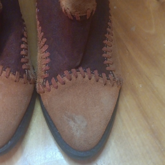 Musse & Cloud Patchwork Suede Ankle Boots - Brown and Tan - Picture 5 of 12